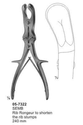 Rib Holding Forceps, Bone Cutting Forceps, Rib Rongeurs